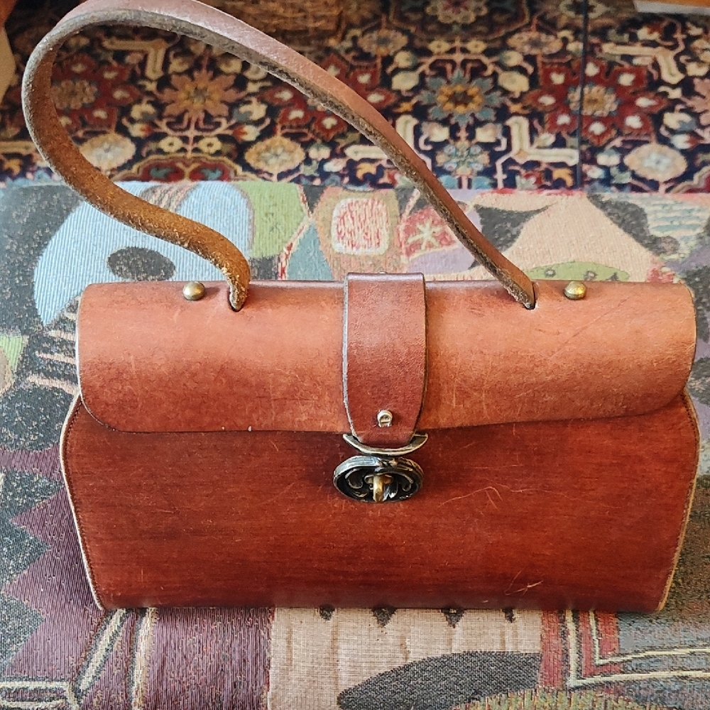 Vintage Etienne Aigner Brown Leather Handbag